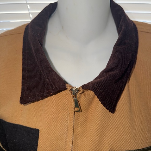 Men's Tan Field Zip Jacket with Contrasting Pocket Panels by Reason - Picture 5 of 12